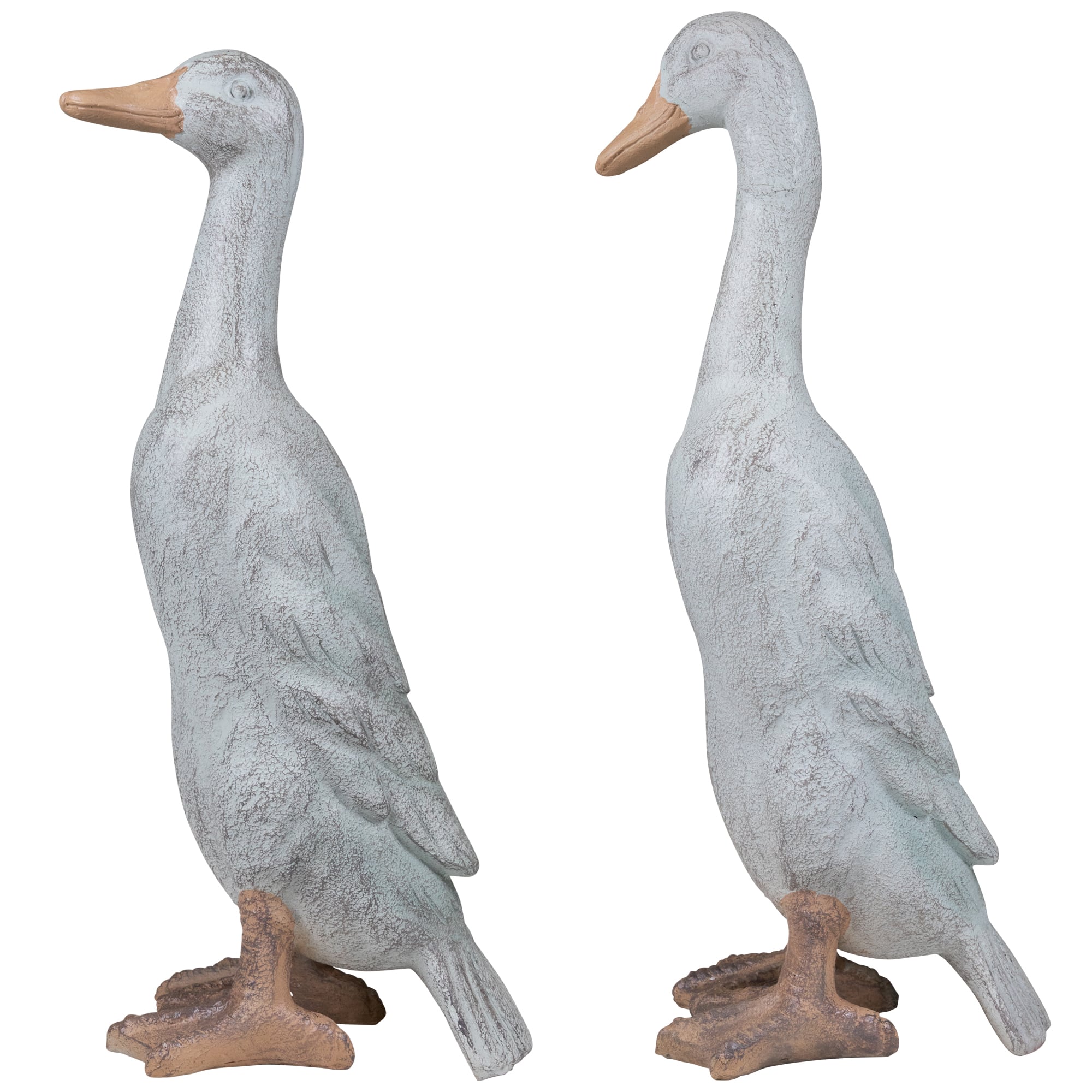 Ducks Outdoor Garden Statues - 17.25" - Set of 2